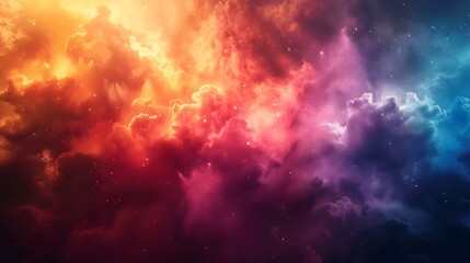 Cosmic Dance of Holi Colors Celestial Display of Vivid Hues in the Sky
