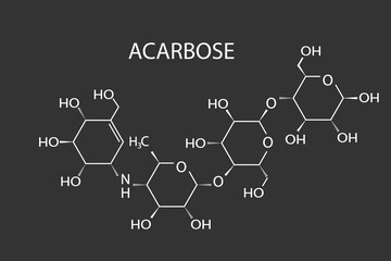  acarbose molecular skeletal chemical formula	