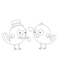 Cute love coloring page for kids