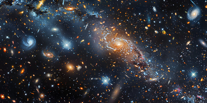  galaxies and stars in the universe galaxy background with nebula stardust and bright shining stars.