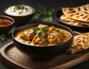 Tikka curry indian food chicken illustration spices cuisine, masala biryani, samosa chutney