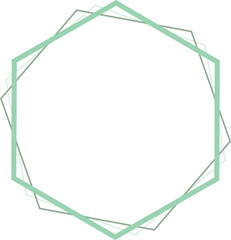green hexagonal shape 