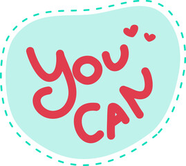 "You can" wording on blue background 