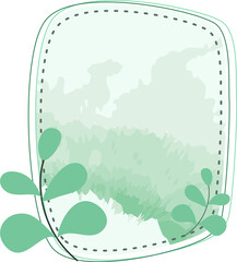 frame green and leaf background
