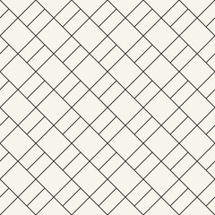 Vector seamless pattern. Repeating geometric elements. Stylish monochrome background design.