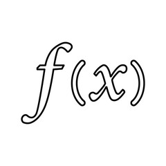 formula sign symbol vector icon
