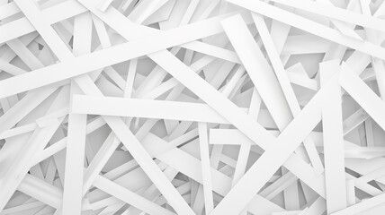 White Paper Strips in Abstract Pattern