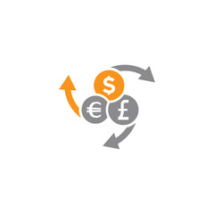 Currency flat icon design vector graphic of template, sign and symbol 