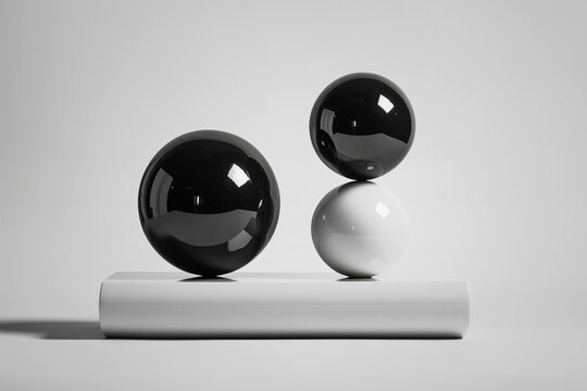 The geometry of Platonic solids. Abstract geometric objects, still life composition. Three-dimensional rectangular prism.