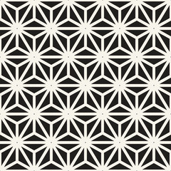 Vector seamless pattern. Repeating geometric elements. Stylish monochrome background design.