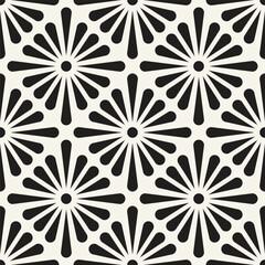 Vector seamless pattern. Repeating geometric elements. Stylish monochrome background design.