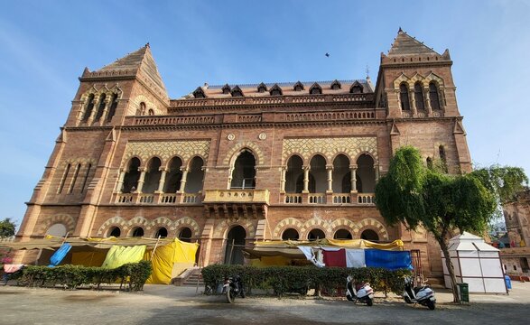 Bhuj, Gujarat India - Feb 19 2024: Prag Mahal or Parag Palace in Bhuj Gujrat.