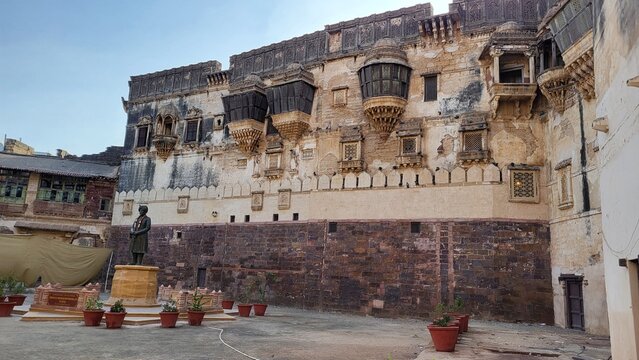 Bhuj, Gujarat India - Feb 19 2024: Prag Mahal or Parag Palace in Bhuj Gujrat.