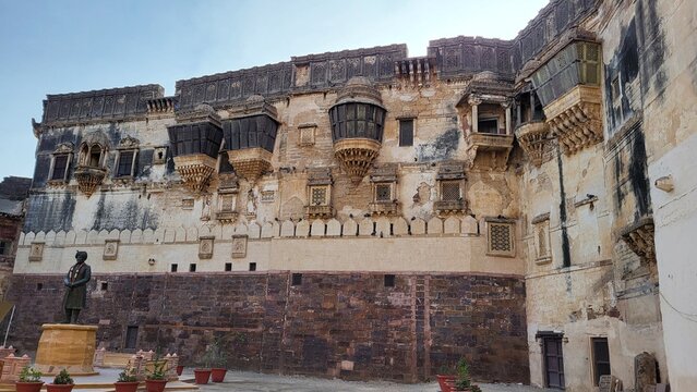 Bhuj, Gujarat India - Feb 19 2024: Prag Mahal or Parag Palace in Bhuj Gujrat.