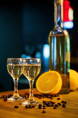 alcohol shot in the bar