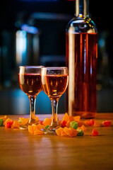 alcohol shot in the bar