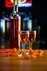 alcohol shot in the bar