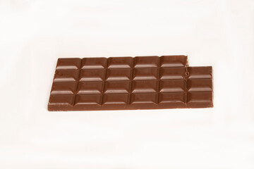 chocolate bar on white
