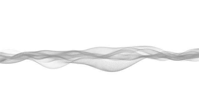 black particles wave abstract.