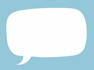 White flat speech bubble