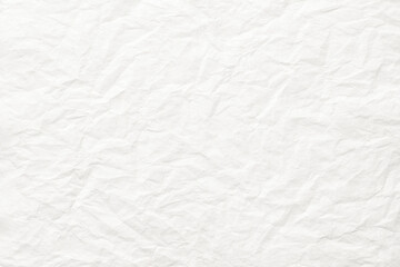 white page with copy space as background, crumpled note paper texture