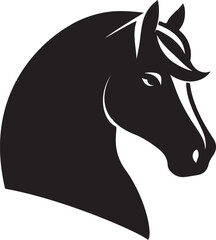 Horse head silhouette vector artwork