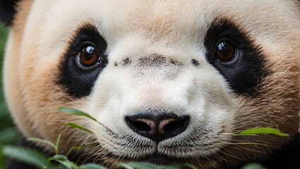panda portrait, close-up