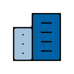 Icones symbole immeuble residence immeuble couleur