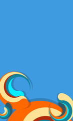 Dynamic swirl abstract background vector pattern - stock illustration