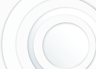 Abstract White Circle Layers Background Dynamic Vector Illustration with Contemporary Design Elements.