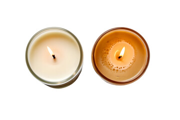 Two candles view from the top