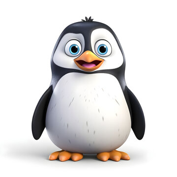 stunning 3d cartoon character of penguin
