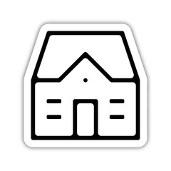 Icones symbole miason individuelle epais relief