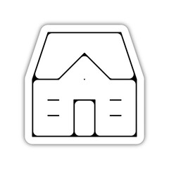 Icones symbole miason individuelle fin relief