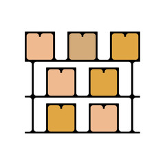 Pictogramme icône illustration entrepôt stockage 