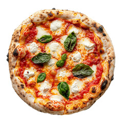 Neapolitan pizza Isolated on transparent background