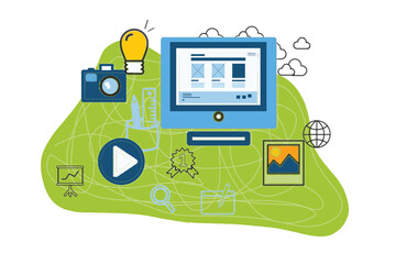 illustration webdizajn  technology