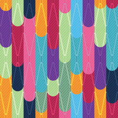 Vector colorful seamless geometric pattern with rainbow stripes and rhombuses