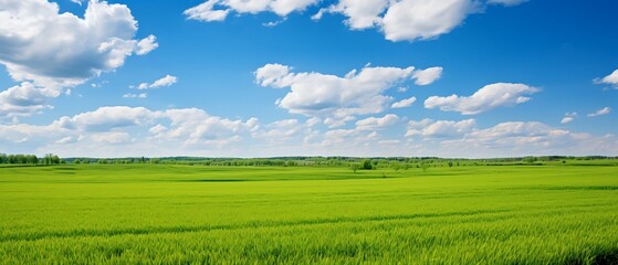 Fototapeta na wymiar panorama of green hills at sunny day
