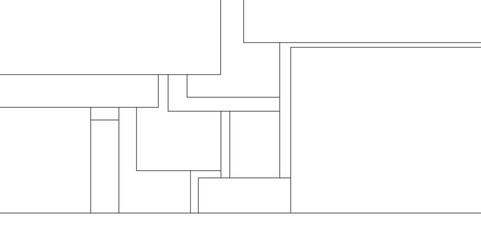 Geometric abstract striped modern Seamless pattern of black and white squares on a white background, Architectural civil engineering building design with geometric patterns, art industrial Design.