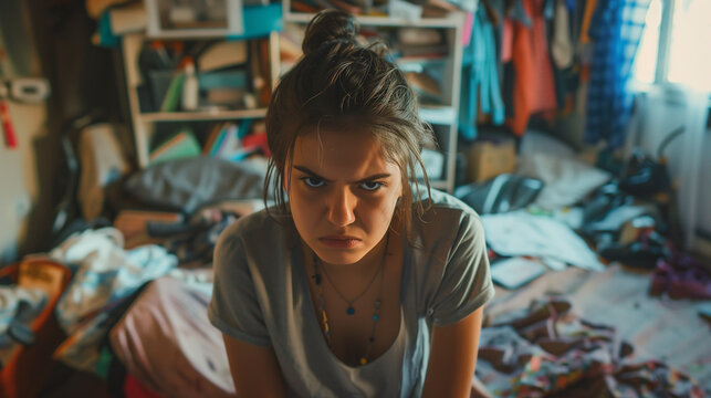 Close-Up Portrait of teenager girl