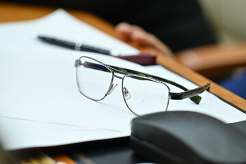 glasses on the table