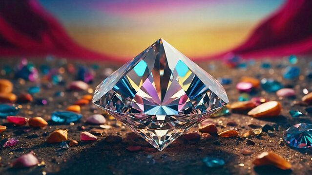 A cluster of large diamond
