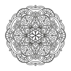 Mandalas for coloring book color pages.Anti-stress coloring book page for adults