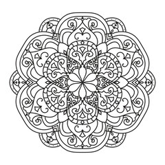 Mandalas for coloring book color pages.Anti-stress coloring book page for adults