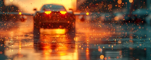 Car view of the city