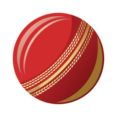 Isolated Cricket Ball Vector Illustration