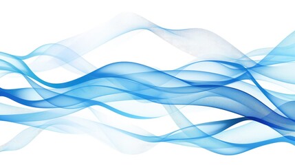 Naklejka premium Fluid Blue Waves Flowing in an Abstract Design