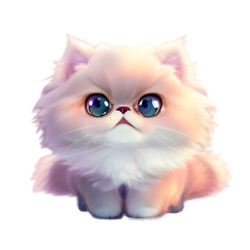 Cute watercolor kitten