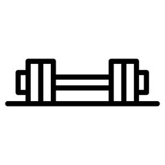 Dumbbell or dumbells weight training equipment vector icon for exercise apps and websites